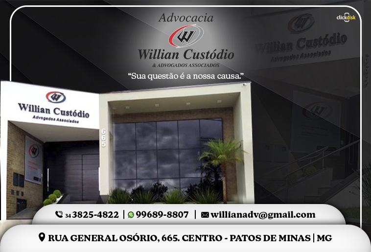 Banner WILLIAN CUSTÓDIO ADVOGADOS ASSOCIADOS